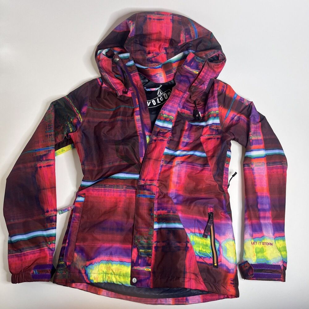 Volcom Thermometer Snowboard Ski Jacket Women’s S Multicolor 10K Waterproof